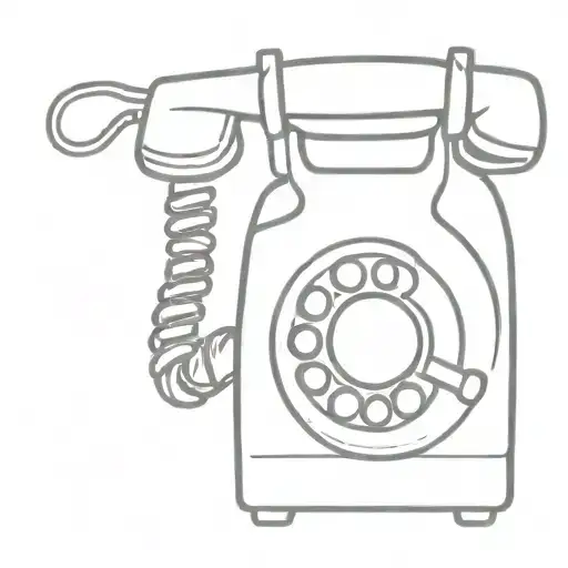 Rotary Vintage Phone With A Sun In The