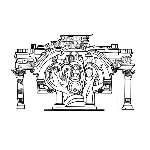 Statues And Roman Architecture