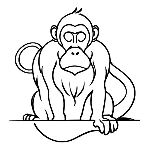 Monkey In The Style Of Art