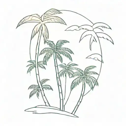Beach Sun Palm Tree