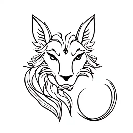 Tibetian Style Old School Design Animal