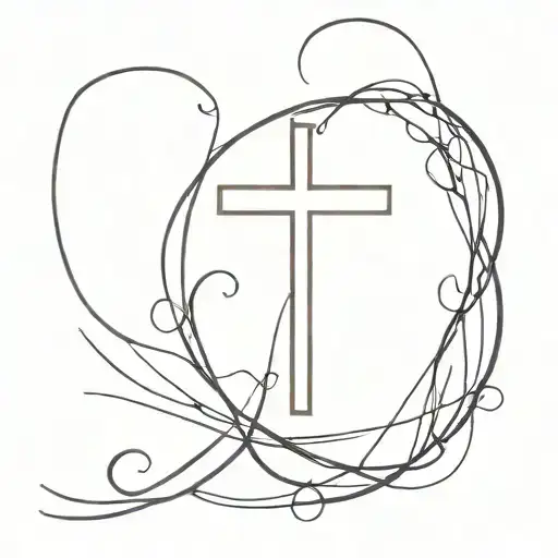 Crufix Tattoo With A Bible Verse Intertwined