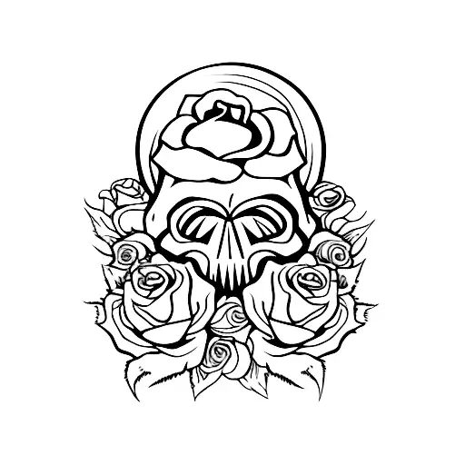Skull And Roses