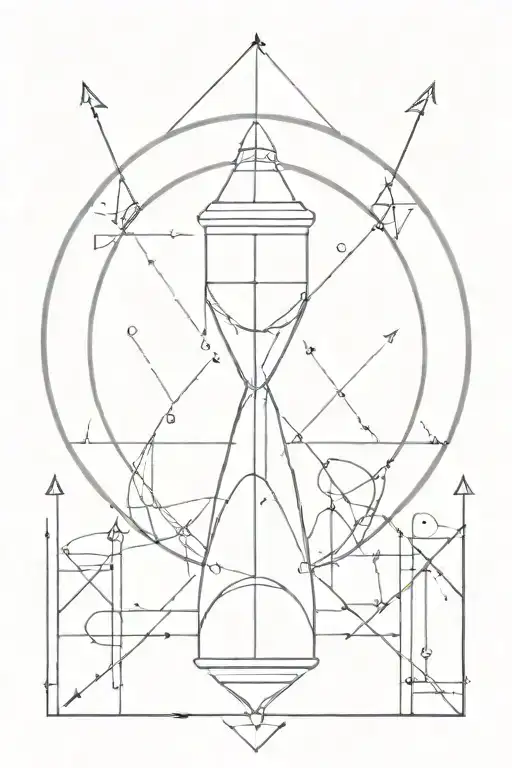 Motivational Discipline Restart Strength Fibonacci Arrows Hourglass Sacred Geometry