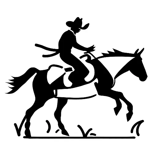 Cowboy Bucked Off Horse