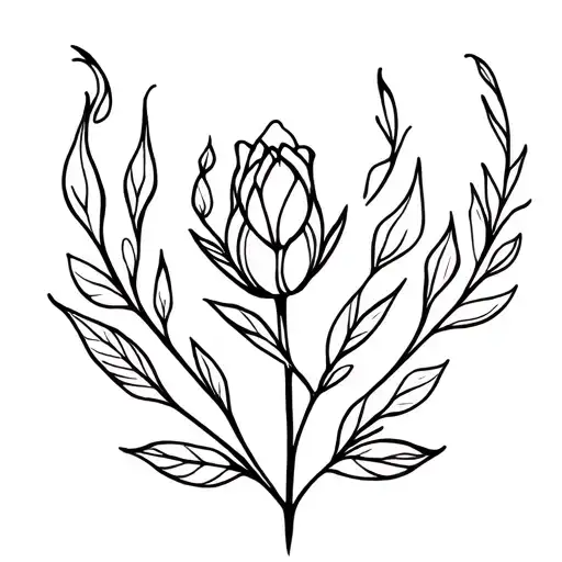 Firerose Servivor Tattoo Als Plant Of Iets Natuurlijks