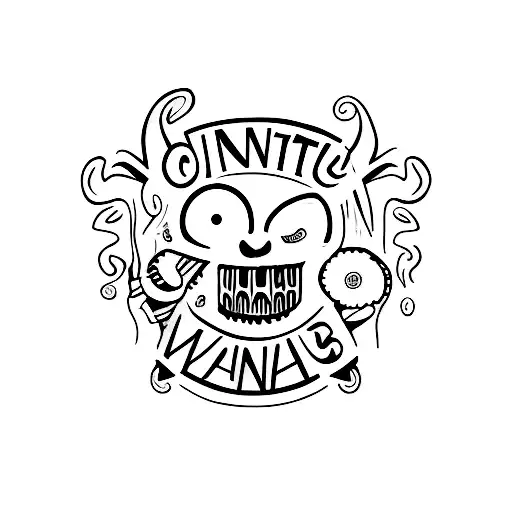 A Text That Says Cannibal In Black And White Colors