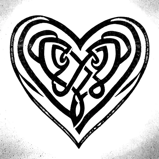 Heart Shaped Celtic Border