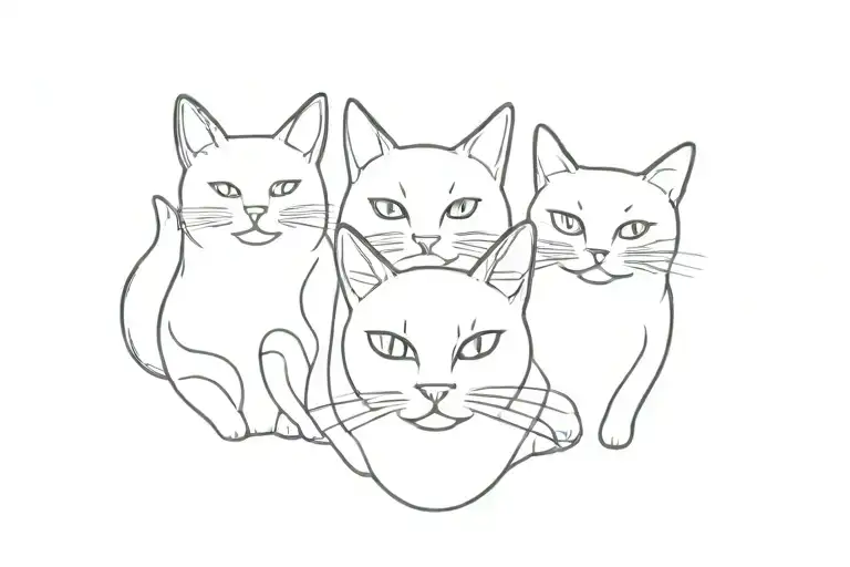 Three Faces Of Little Cats