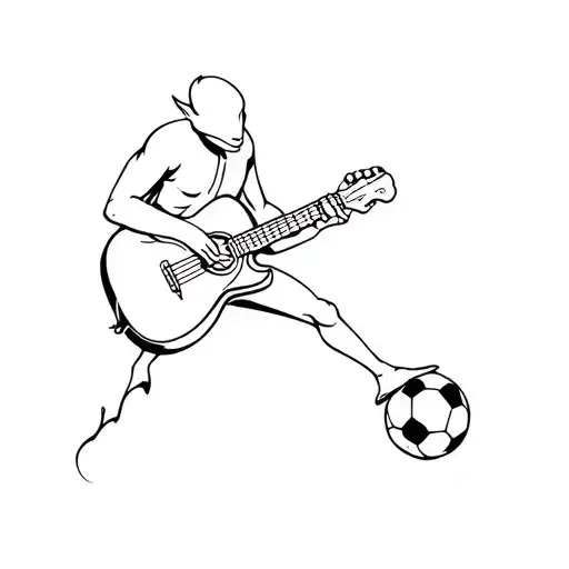 Taurus Playing Guitar Soccer Ball