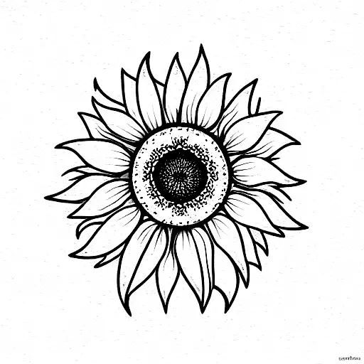 Sunflower With Waves