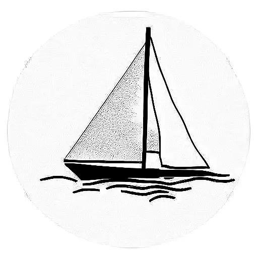 European Alps With Beach And Sailboat 3D Realistic