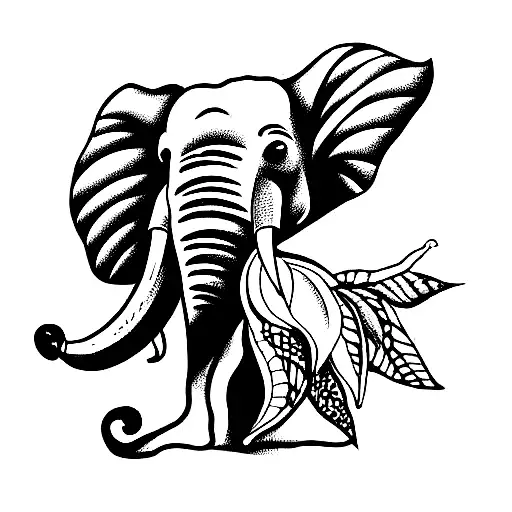 Elephant And Lavanda