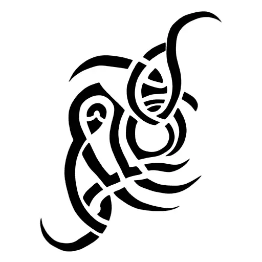 Koru With Celtic Art Border In Shape Of A Heart