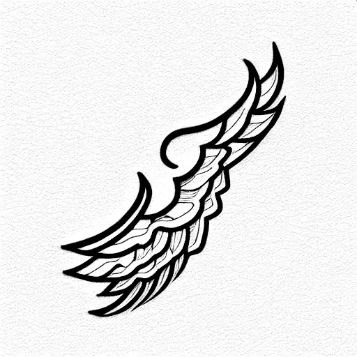 Wing Tattoo For Forearm With The Name Amin