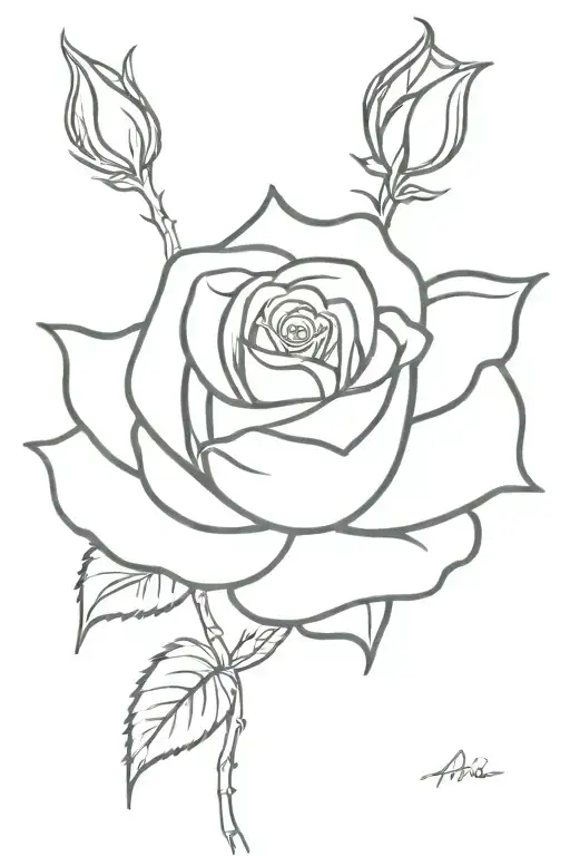 The Name Abir Going Into A Rose