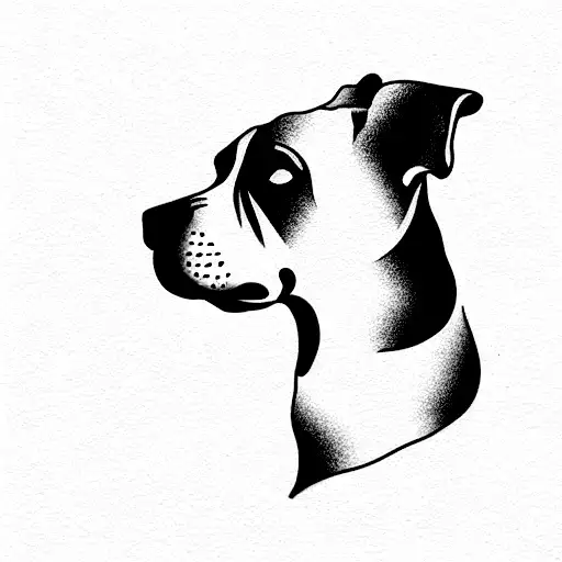 A Single Line Tattoo Of A Dog