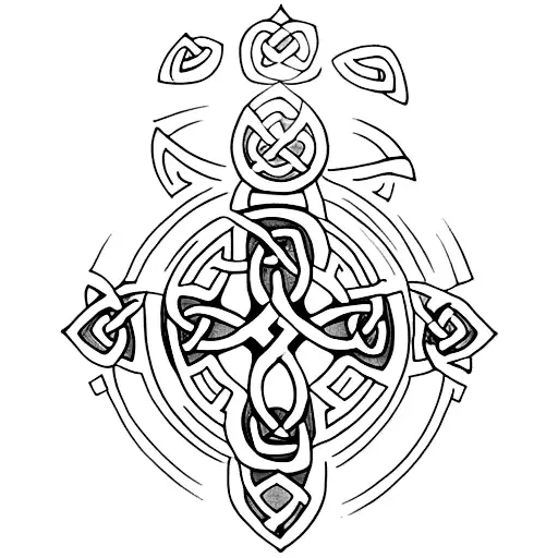 Celtic Cross With Light