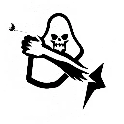 Grim Reaper Holding 40Oz