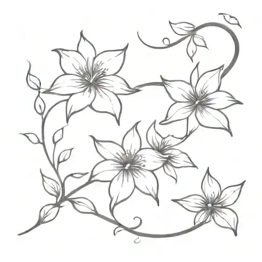 Three Flower Tattoos That Connect As A Vine With Morning Glories And Holly