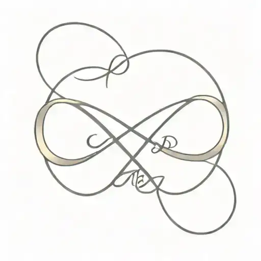 A Minimalist Design Of An Infinity Symbol Intertwined With The Arabic Word 'Sabr'