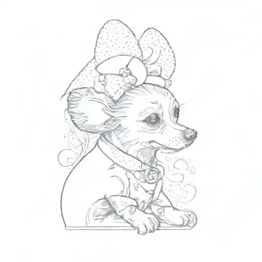 A Dog Wearing Minnie Mouse Ears