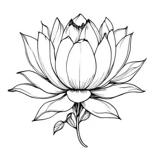 Lotus Flower With Jasmine At Base