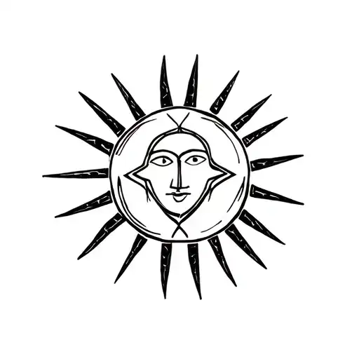 Aztec Sun God Symbol In Alchemy