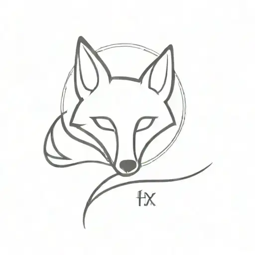 Fox With The Initials Mnr Hidden In Design