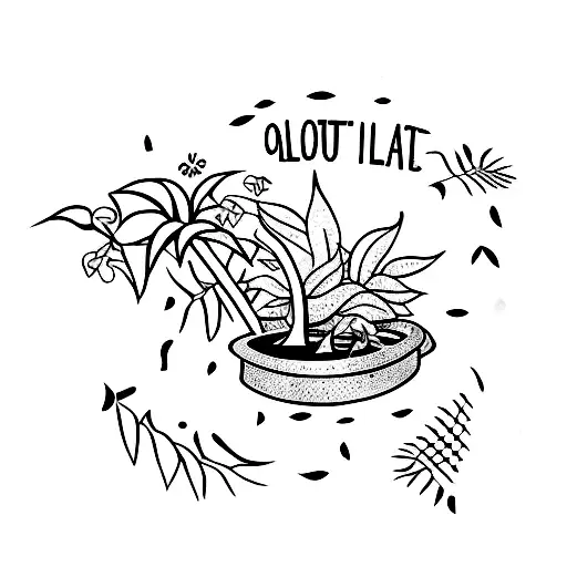 Plant In A Pit With A Smiley Face