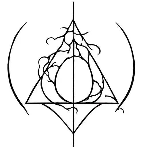 Deathly Hallows Symbol With Werewolf