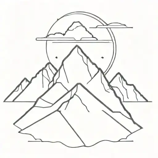 A Geometric Mountain With The Coordinates Of My Home