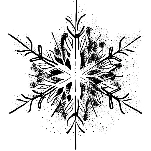 Watercolor Snowflakes Turn Into Flowers