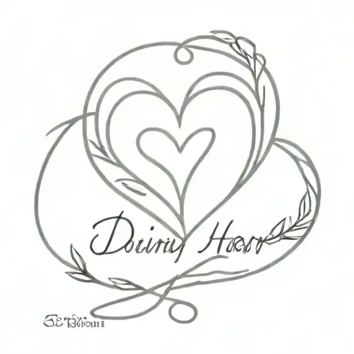 Dainty Heart With Words
