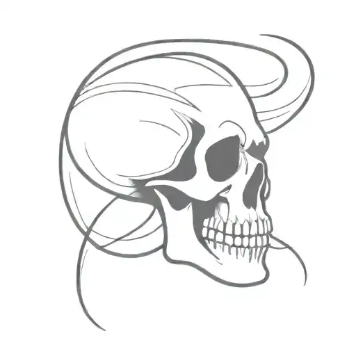 Skull With A Winking Face