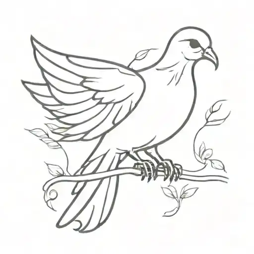 Skeleton Of A Dove Carrying A Scarf In Its Beak
