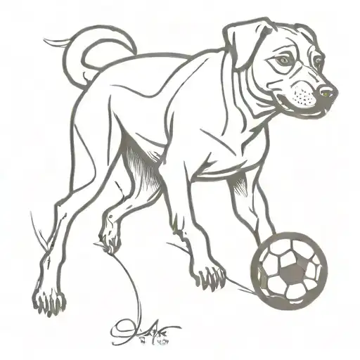 Dog Playing Football