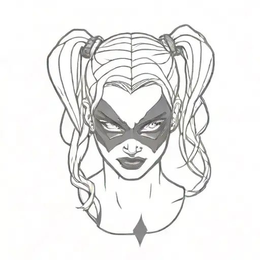 A Mix Of Harley Quinn And Spider Man