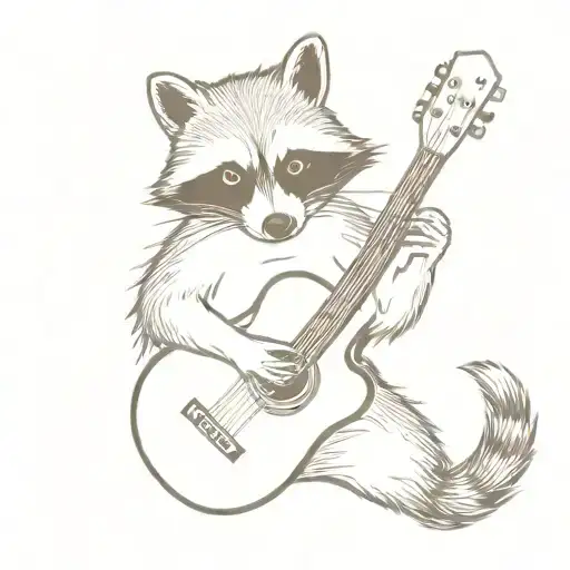 Racoon Playing Guitar