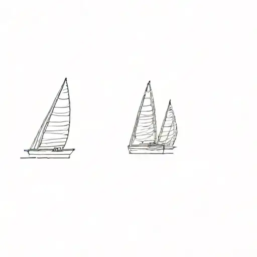 A Group Of Sailboats