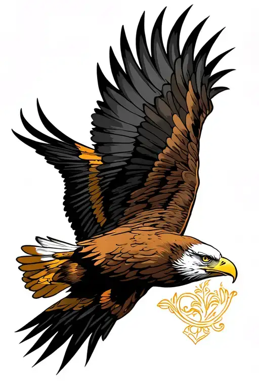 Striking Eagle Soaring