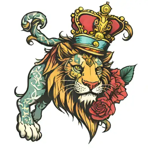 King Lion In Wonderland