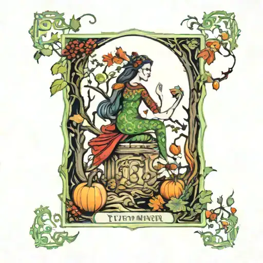 Tarot Card November Forest Psychic Energy Flowing