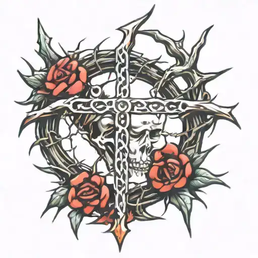 Crown Of Thorns With 3 Nails