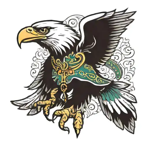 Eagle Holding Italy In Its Talons