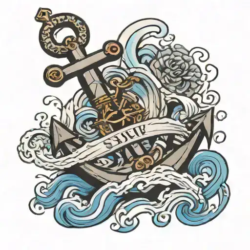 Small Waves And An Anchor With Never Lost Soul