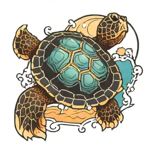 Turtle Sea And The Moon