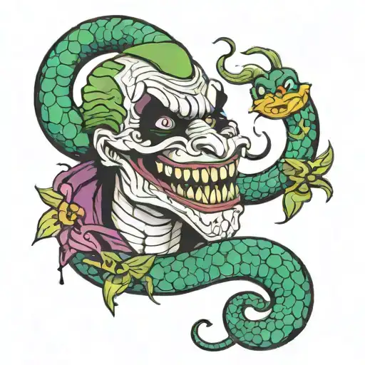 Snake Rapping Around The Joker