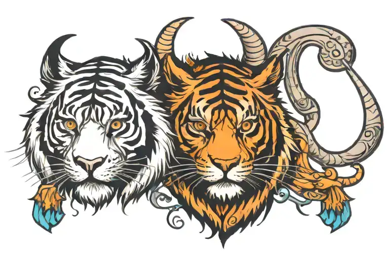 Taurus And Tiger Logo Incorporated Somehow