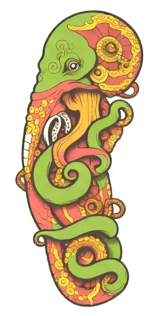 Octopus With Color Patterns Like Smoking Dmt Morphs Into Elephant